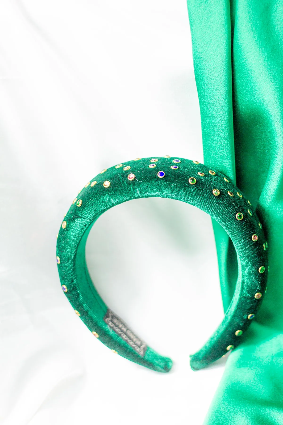 Plush Velvet Rainbow Diamante Headband