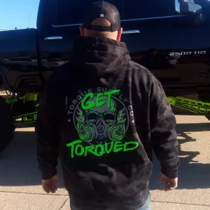 "Get Torqued" Camo Green logo Hoodie