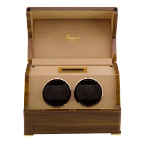 Rapport Perpetua III Double Watch Winder - Walnut