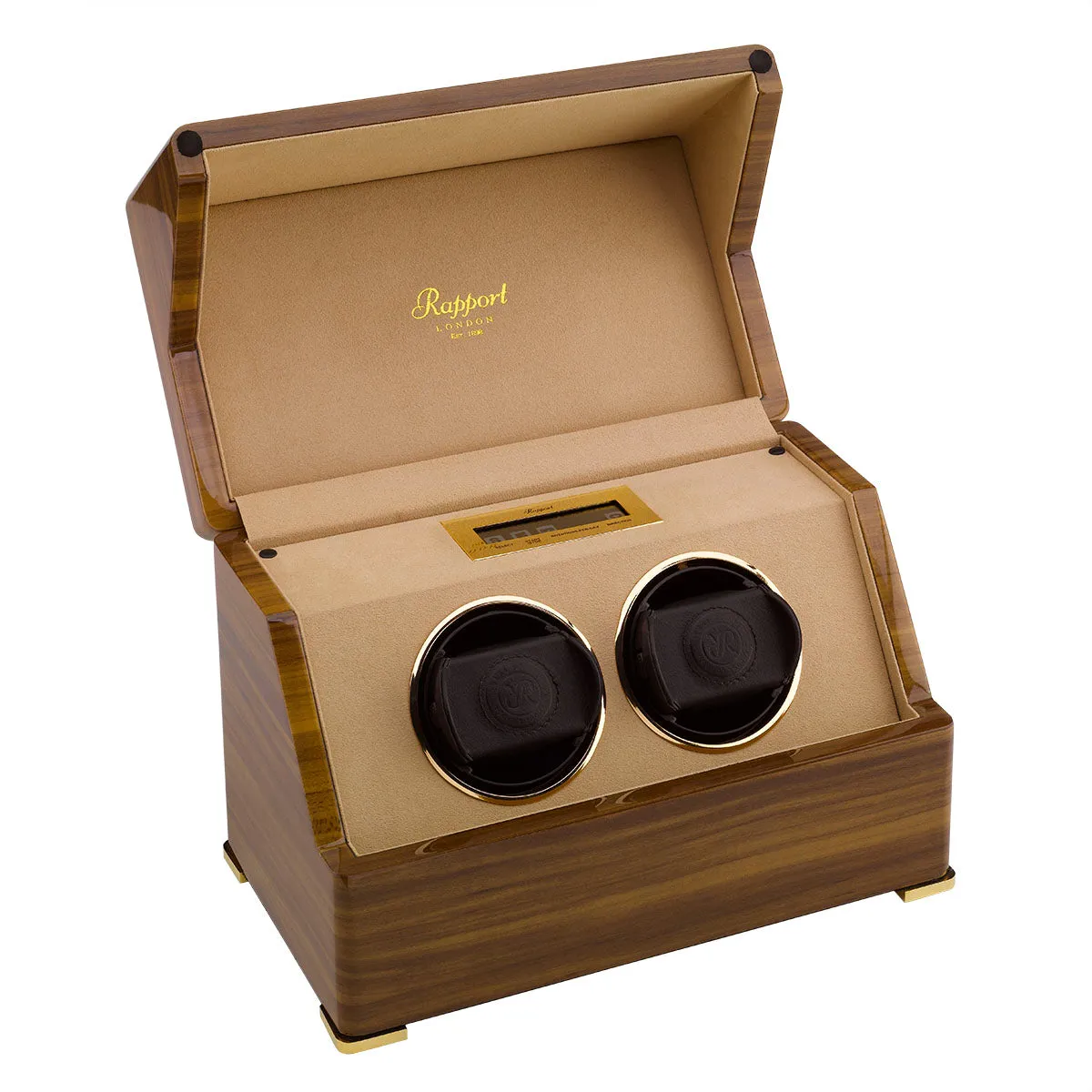 Rapport Perpetua III Double Watch Winder - Walnut