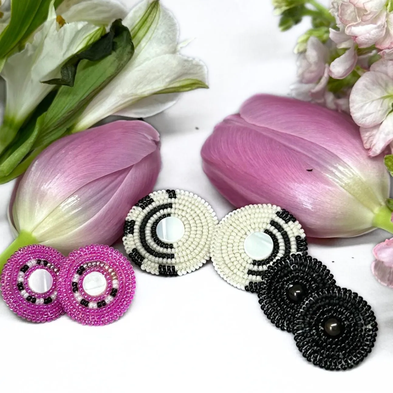 Rebel Rose Pearl Earrings
