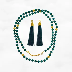 Return to Origin Multi-style Malachite Beaded Necklace with Tassels