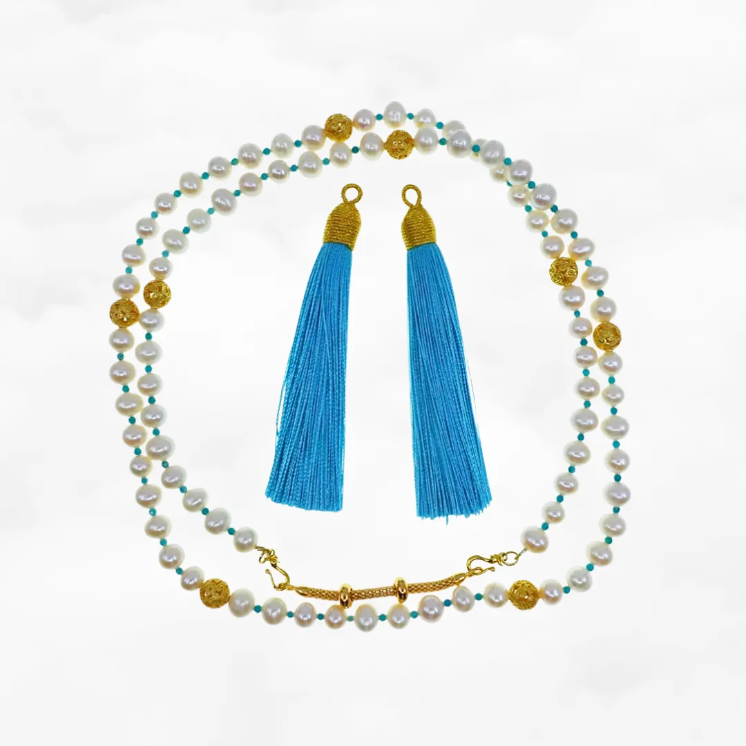 Return to Origin Multi-style Pearl Beaded Necklace with Tassels