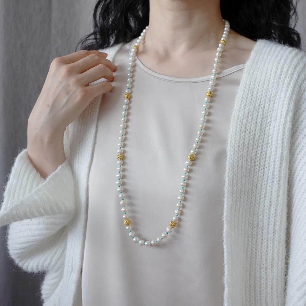 Return to Origin Multi-style Pearl Beaded Necklace with Tassels