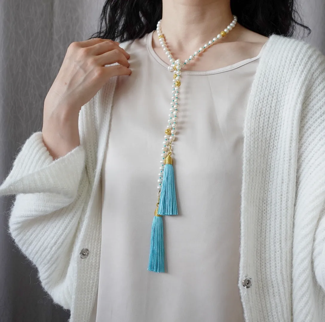 Return to Origin Multi-style Pearl Beaded Necklace with Tassels