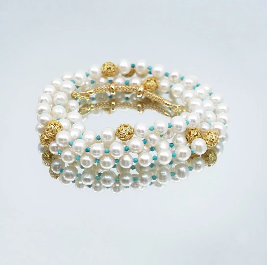 Return to Origin Multi-style Pearl Beaded Necklace with Tassels