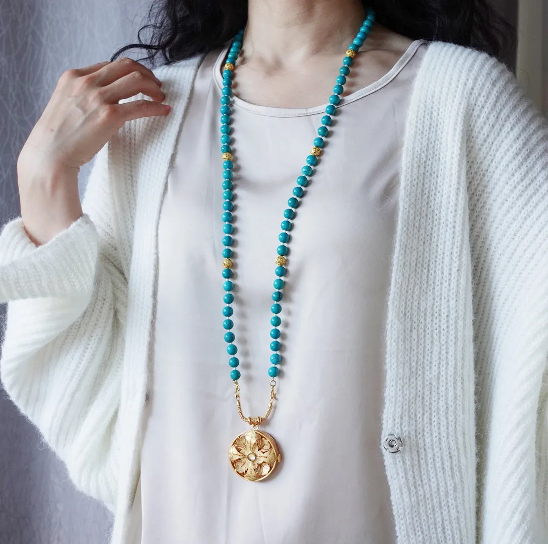Return to Origin Multi-style Turquoise Beaded Necklace with Tassels
