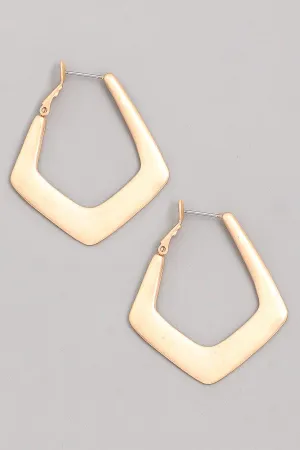 Royal Elegance Earrings in Matte Gold