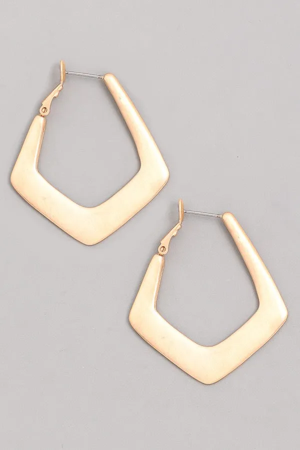Royal Elegance Earrings in Matte Gold