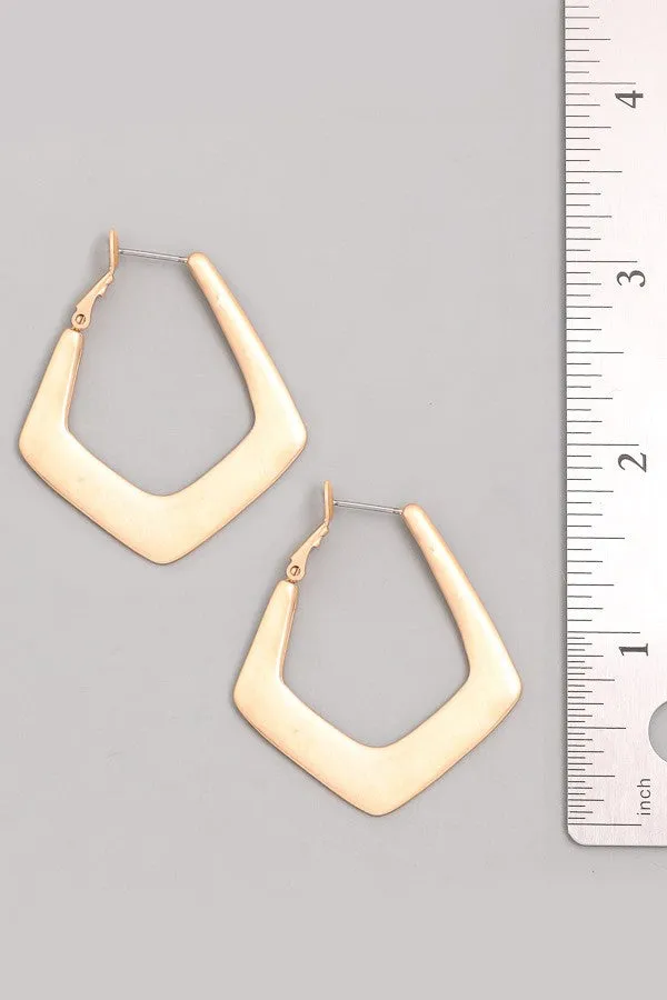 Royal Elegance Earrings in Matte Gold