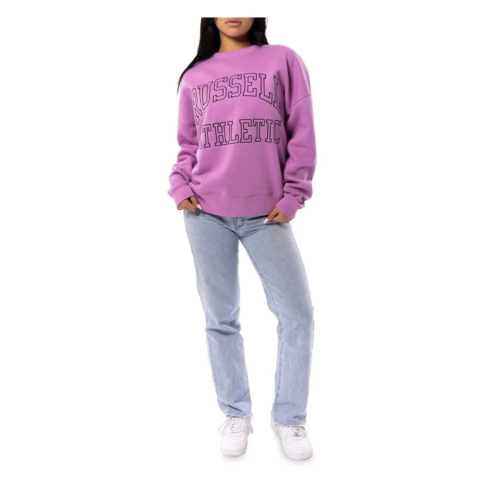Russell Athletic Womens Reformer Lined Crew Neon Grape