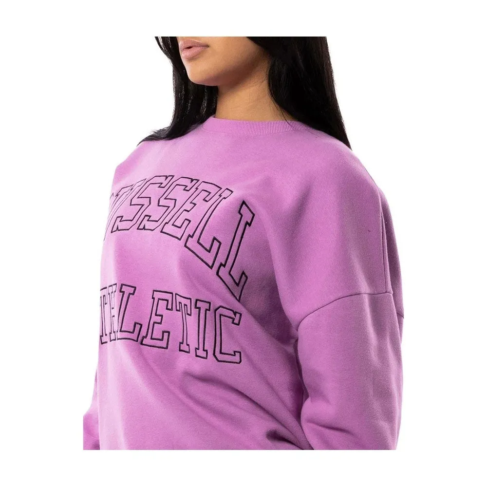 Russell Athletic Womens Reformer Lined Crew Neon Grape