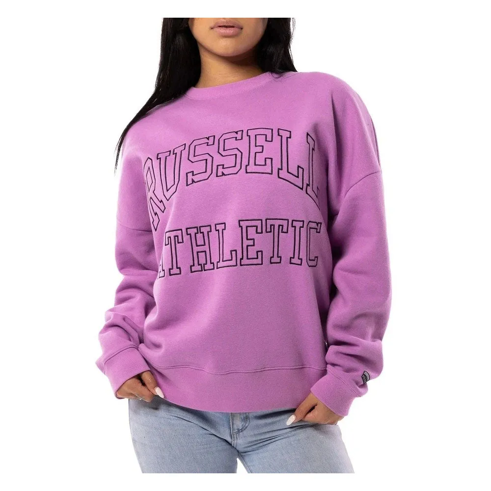 Russell Athletic Womens Reformer Lined Crew Neon Grape