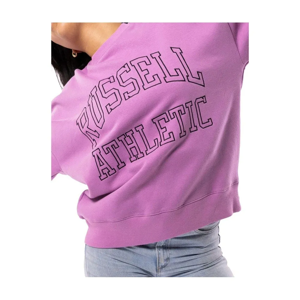 Russell Athletic Womens Reformer Lined Crew Neon Grape