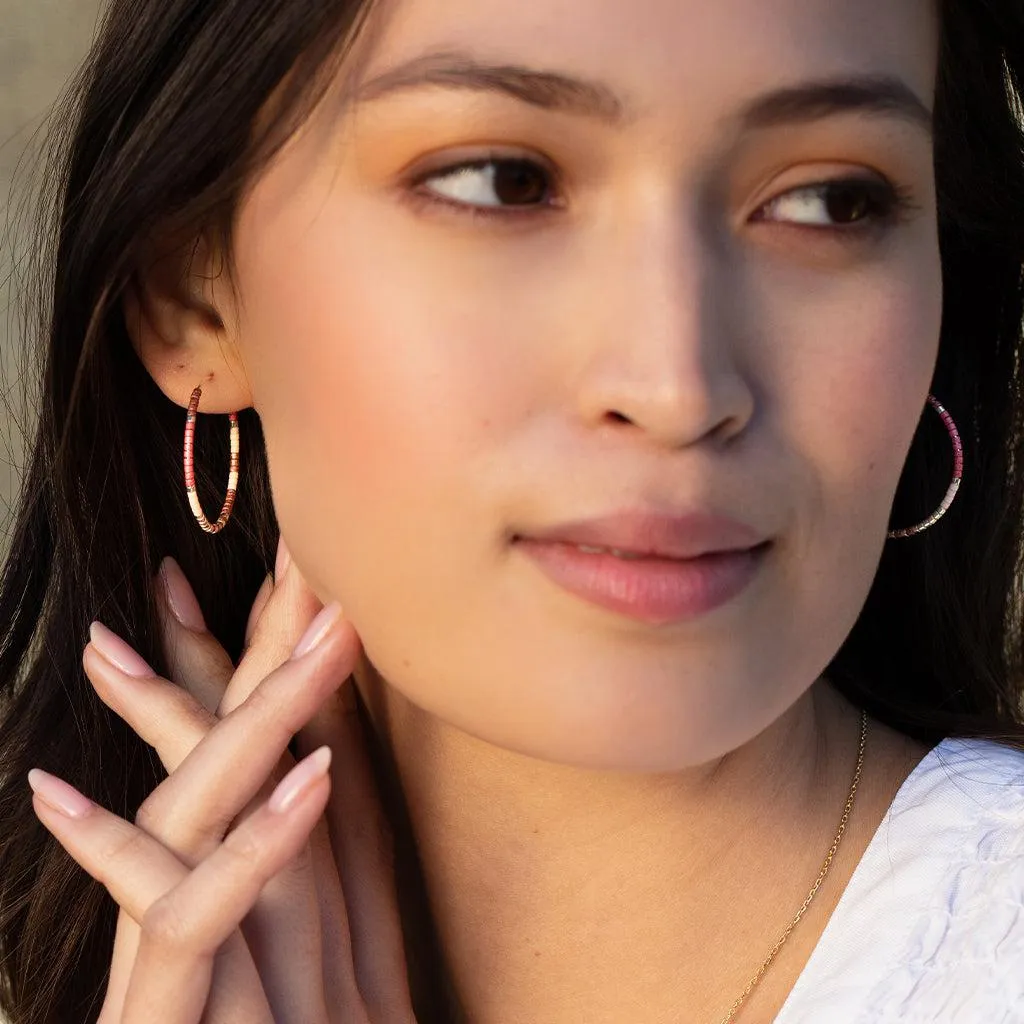Scout Curated Wears Chromacolor Miyuki Small Hoop - Blush Multi