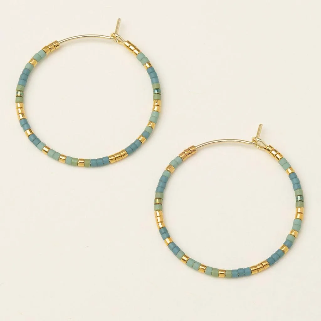 Scout Curated Wears Chromacolor Miyuki Small Hoop - Turquoise Multi