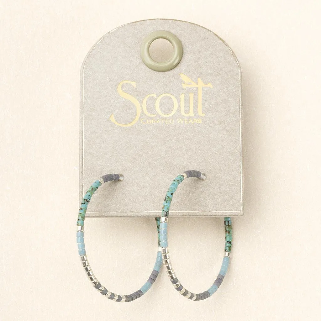 Scout Curated Wears Chromacolor Miyuki Small Hoop - Turquoise Multi