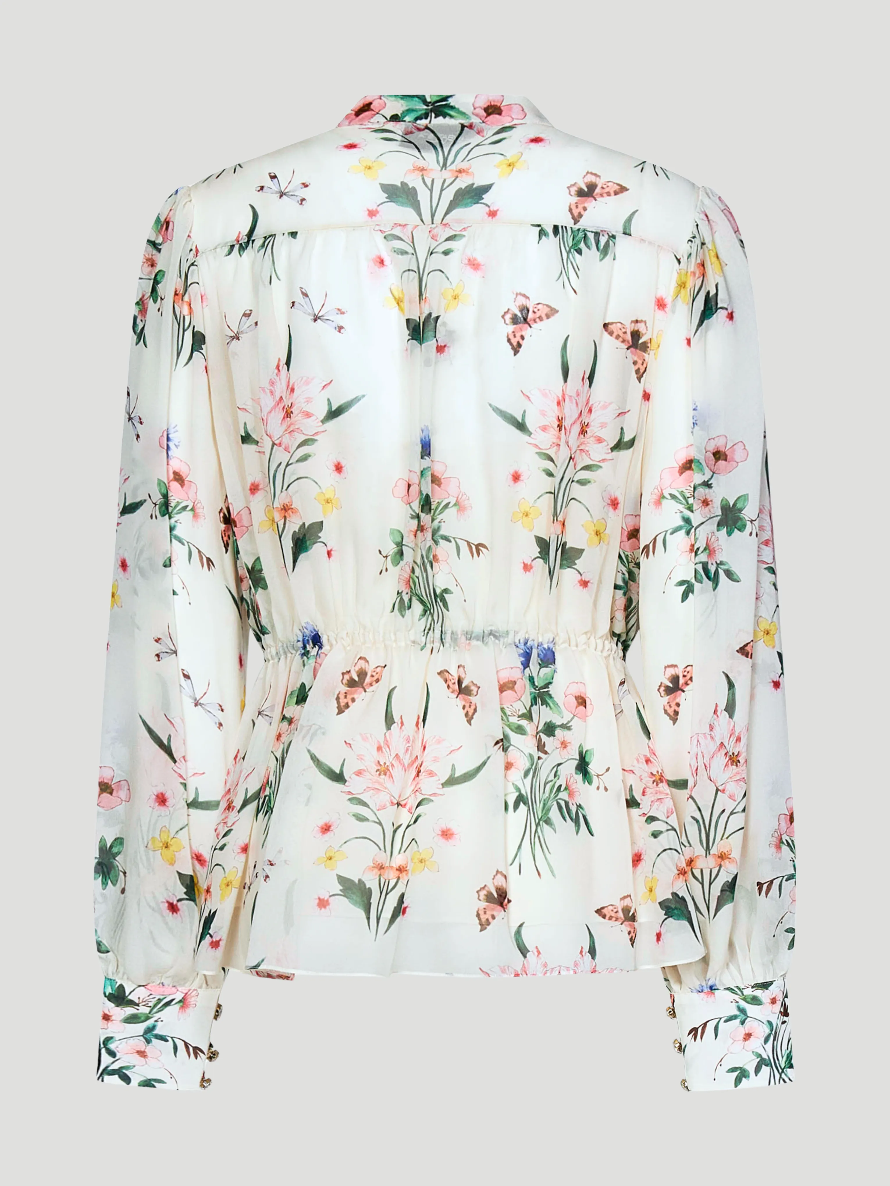 Sheer Blouse with Bow Detail