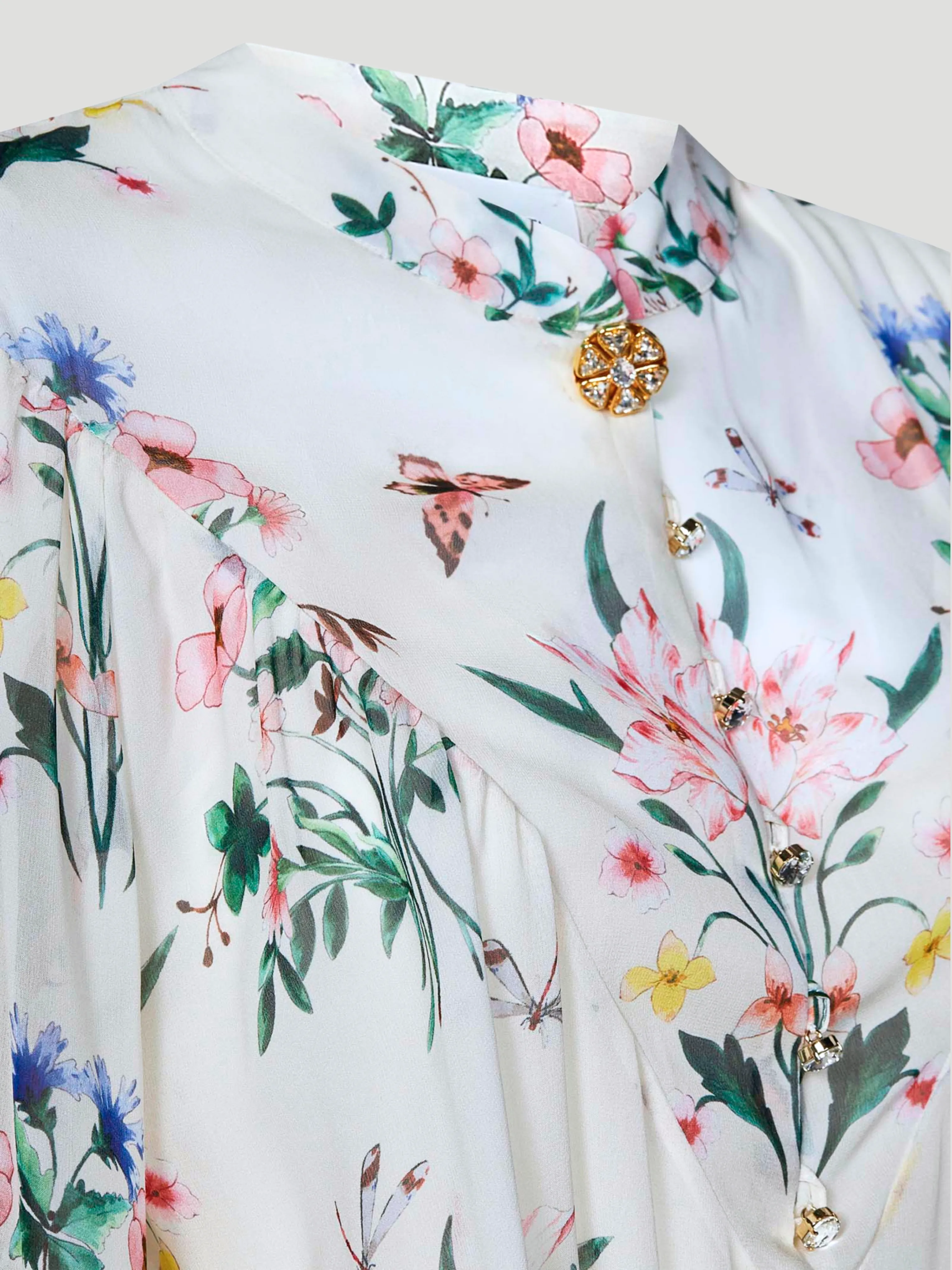 Sheer Blouse with Bow Detail