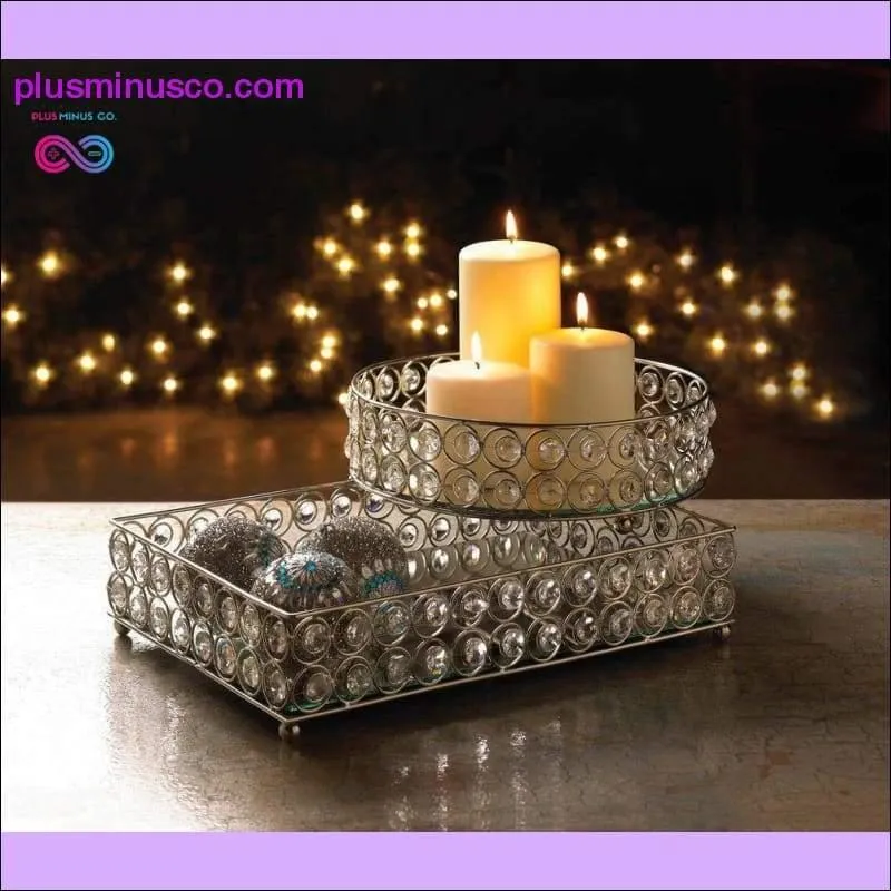 Shimmer Rectangular Jeweled Tray ll Plusminusco.com