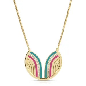 South Beach Necklace - Teal/Fuchsia