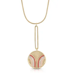 South Beach Pendulum Necklace - Coral/Cinnamon