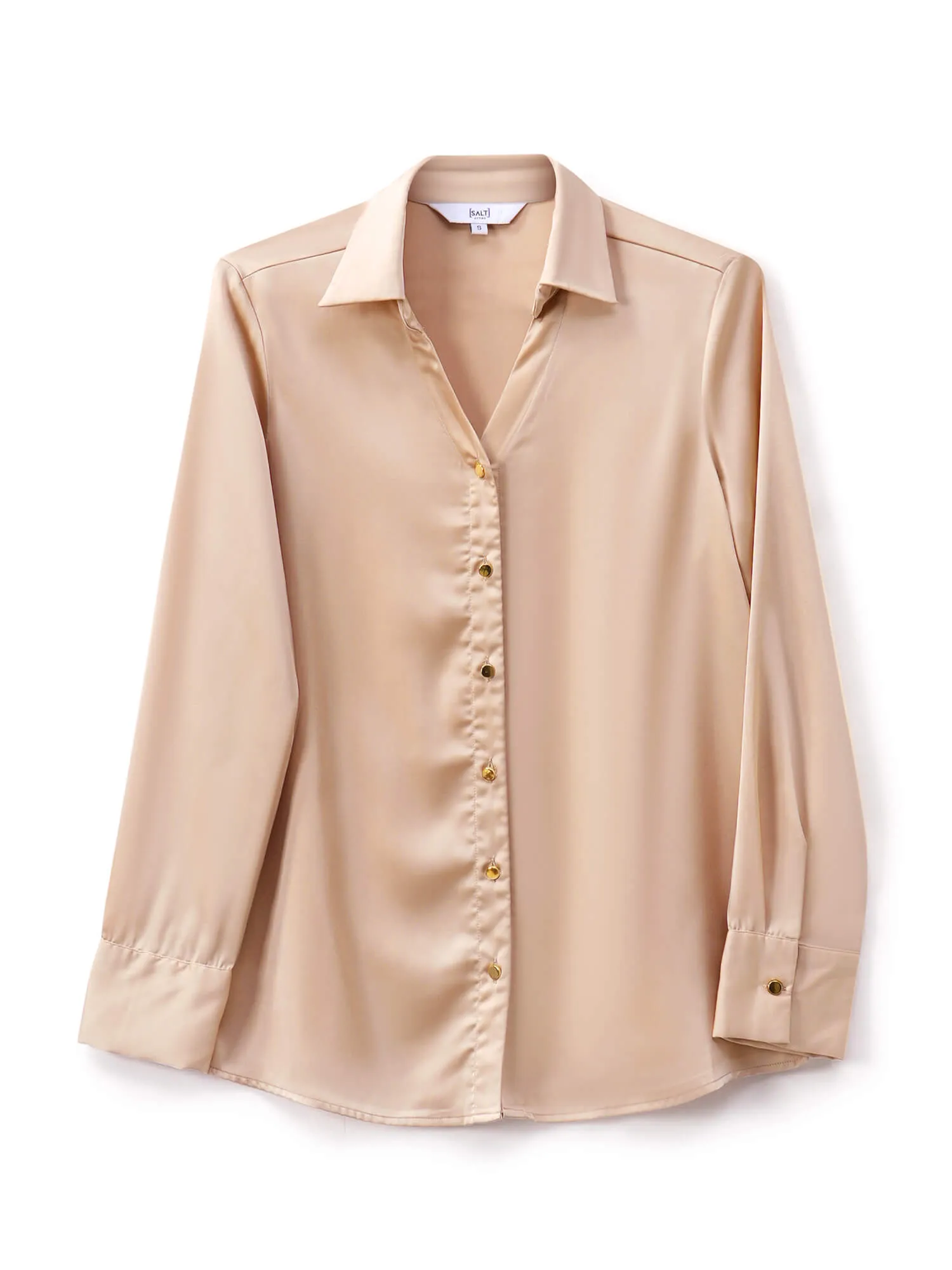 Spectrum Collared V-neck Shirt - Champagne
