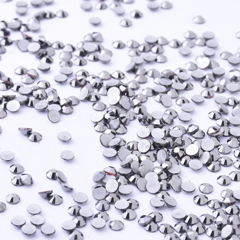 SS5 1440PCS Gray Non Hot Fix Crystal, Flat Back 3D Rhinestones DIY Phone case Nail art design deco supplies