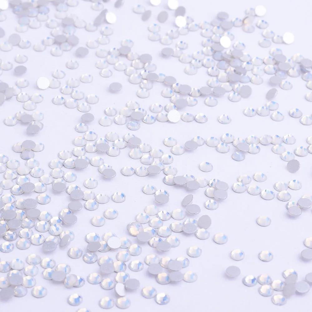 SS5 1440PCS White opal Non Hot Fix Crystal, Flat Back 3D Rhinestones DIY Phone case Nail art design deco supplies