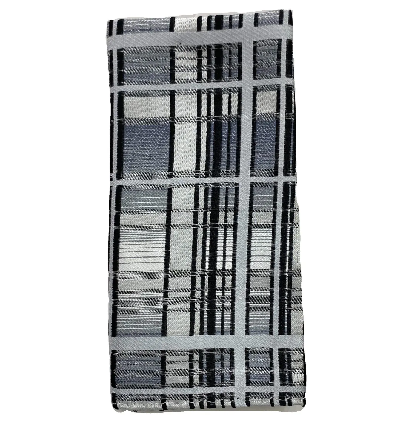 Stacy Adams Tie and Handkerchief - Grey Plaid T32
