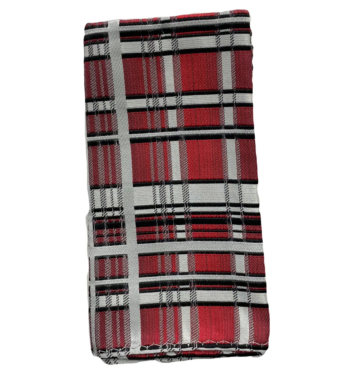 Stacy Adams Tie and Handkerchief - Maroon Plaid T68