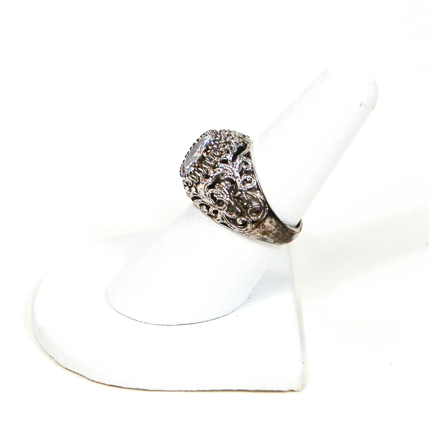 Sterling Silver Solitaire CZ Engagement Ring
