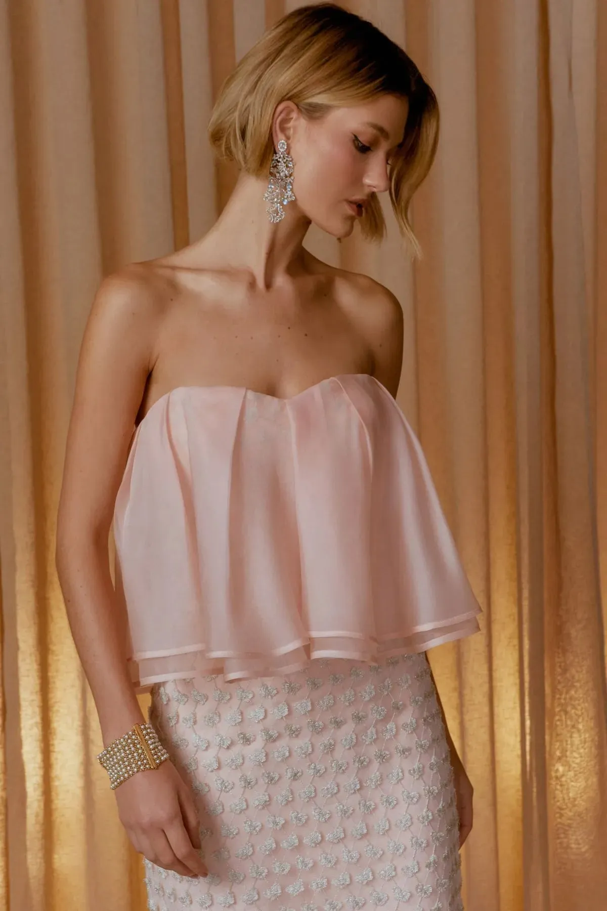 STRAPLESS GOWN LONG DRESS