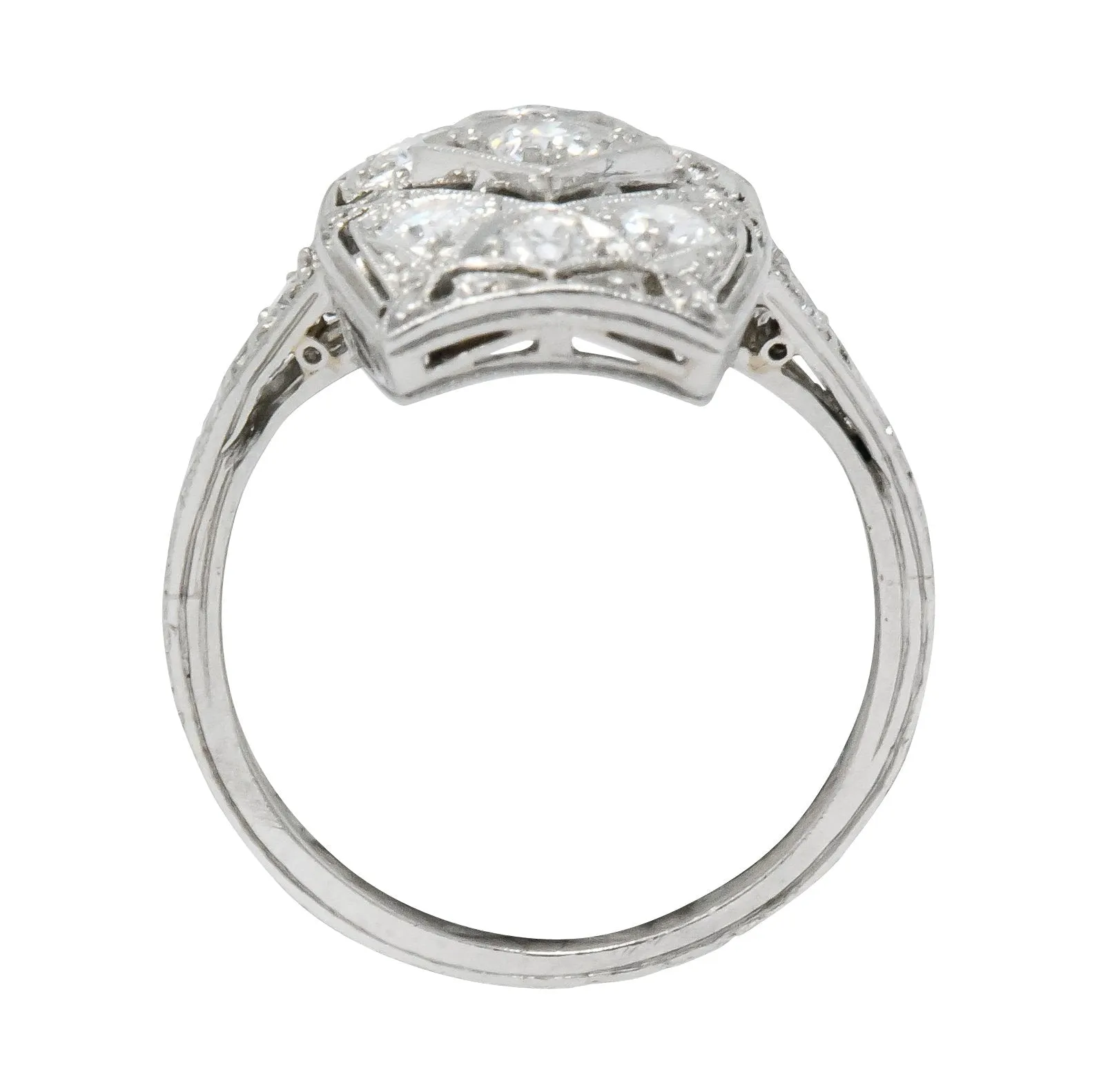 Tiffany & Co. Art Deco 0.40 CTW Diamond Platinum Dinner Ring