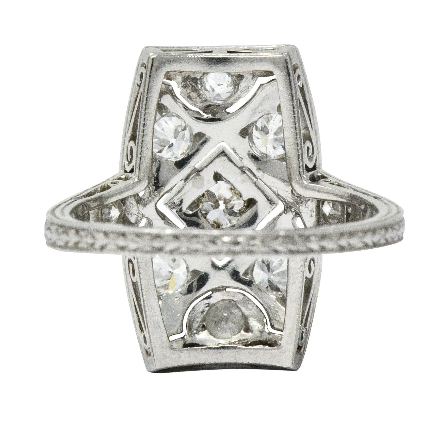 Tiffany & Co. Art Deco 0.40 CTW Diamond Platinum Dinner Ring