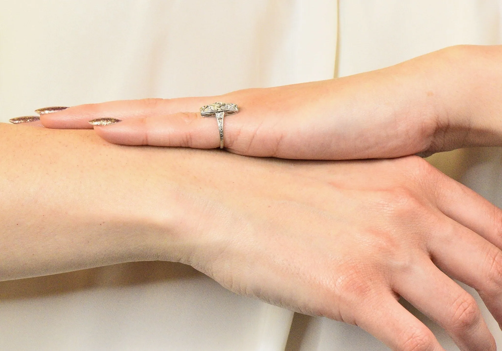 Tiffany & Co. Art Deco 0.40 CTW Diamond Platinum Dinner Ring