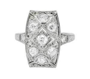 Tiffany & Co. Art Deco 0.40 CTW Diamond Platinum Dinner Ring