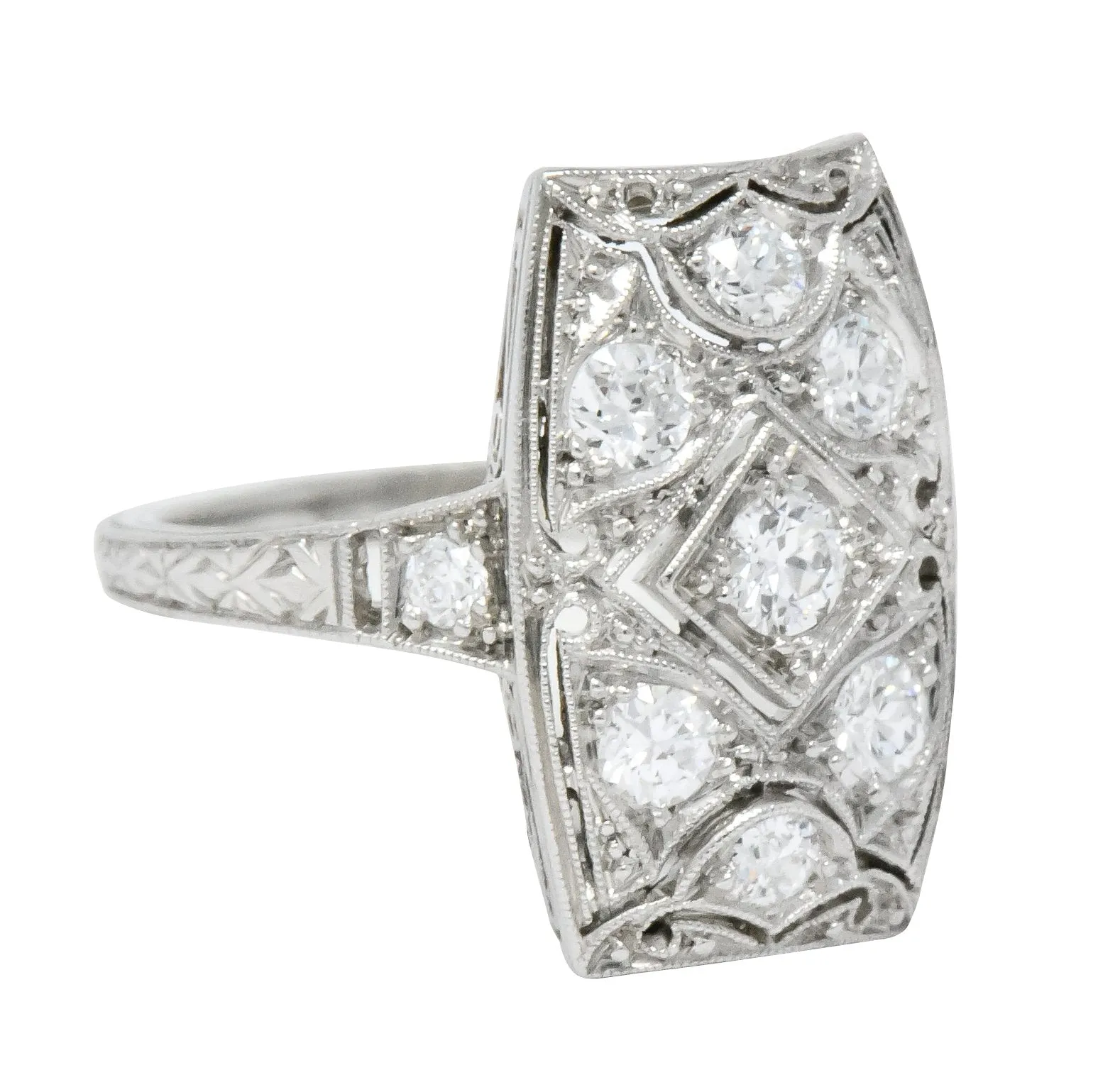 Tiffany & Co. Art Deco 0.40 CTW Diamond Platinum Dinner Ring