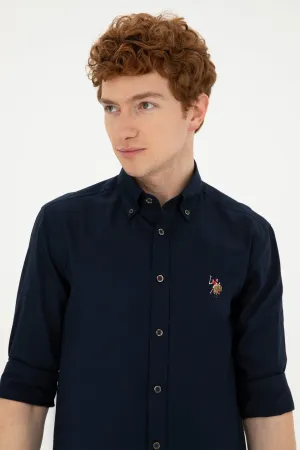 US Polo Assn. Men Shirt Slim Full Sleeve Navy VR033 USPSH304 USPA