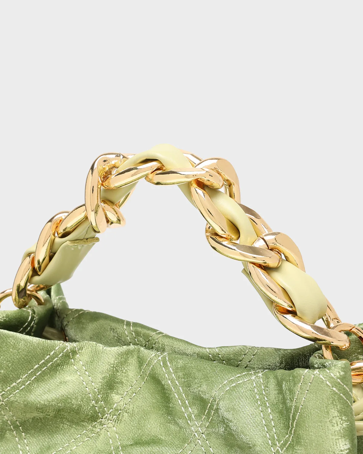 Velvet Evening Bag in Crystal Green
