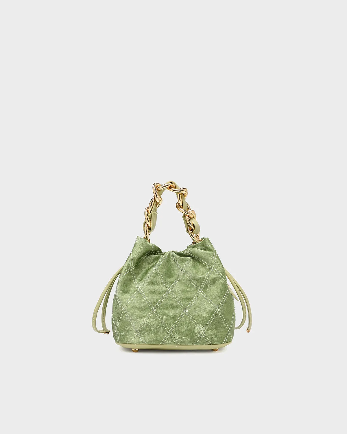 Velvet Evening Bag in Crystal Green