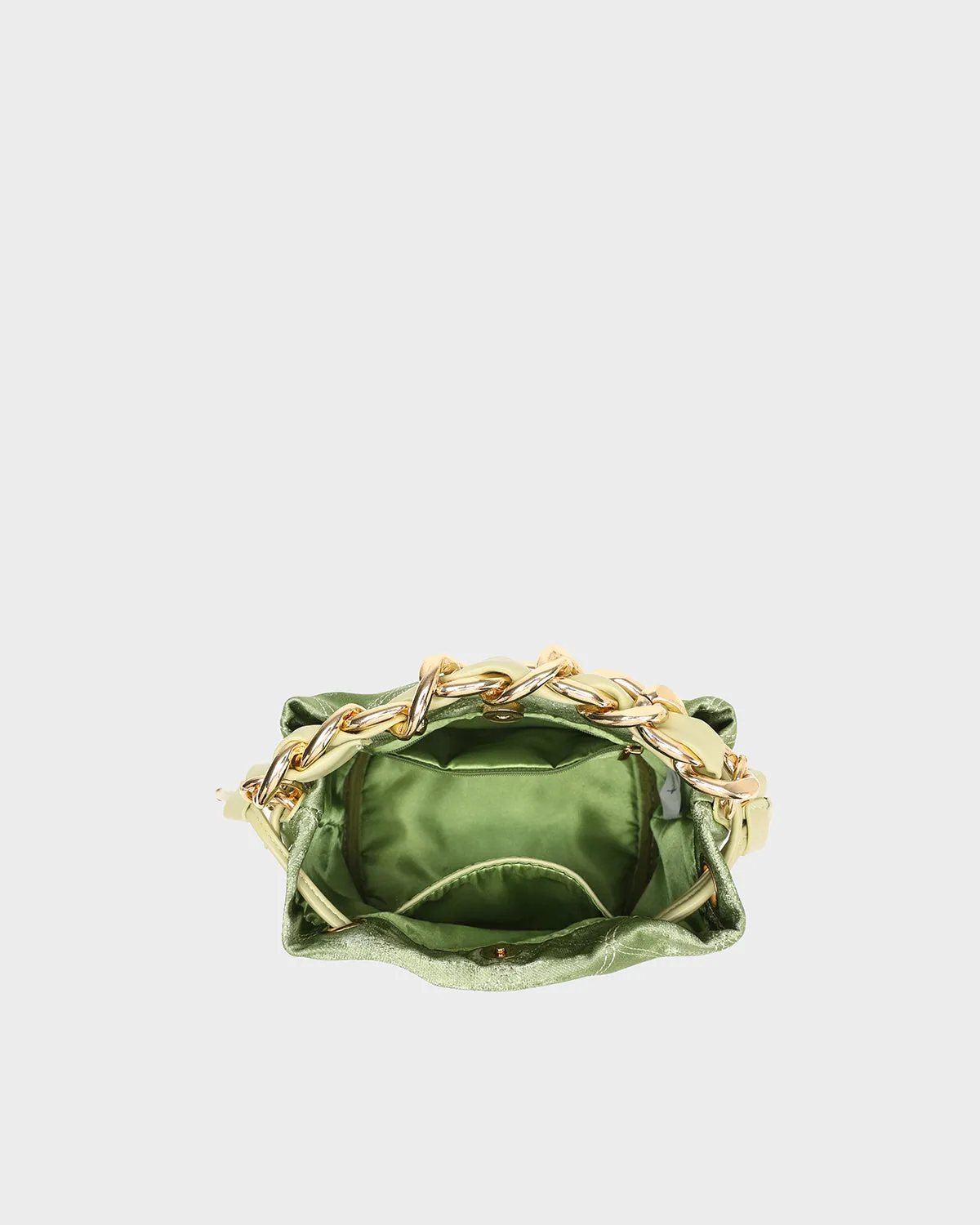 Velvet Evening Bag in Crystal Green
