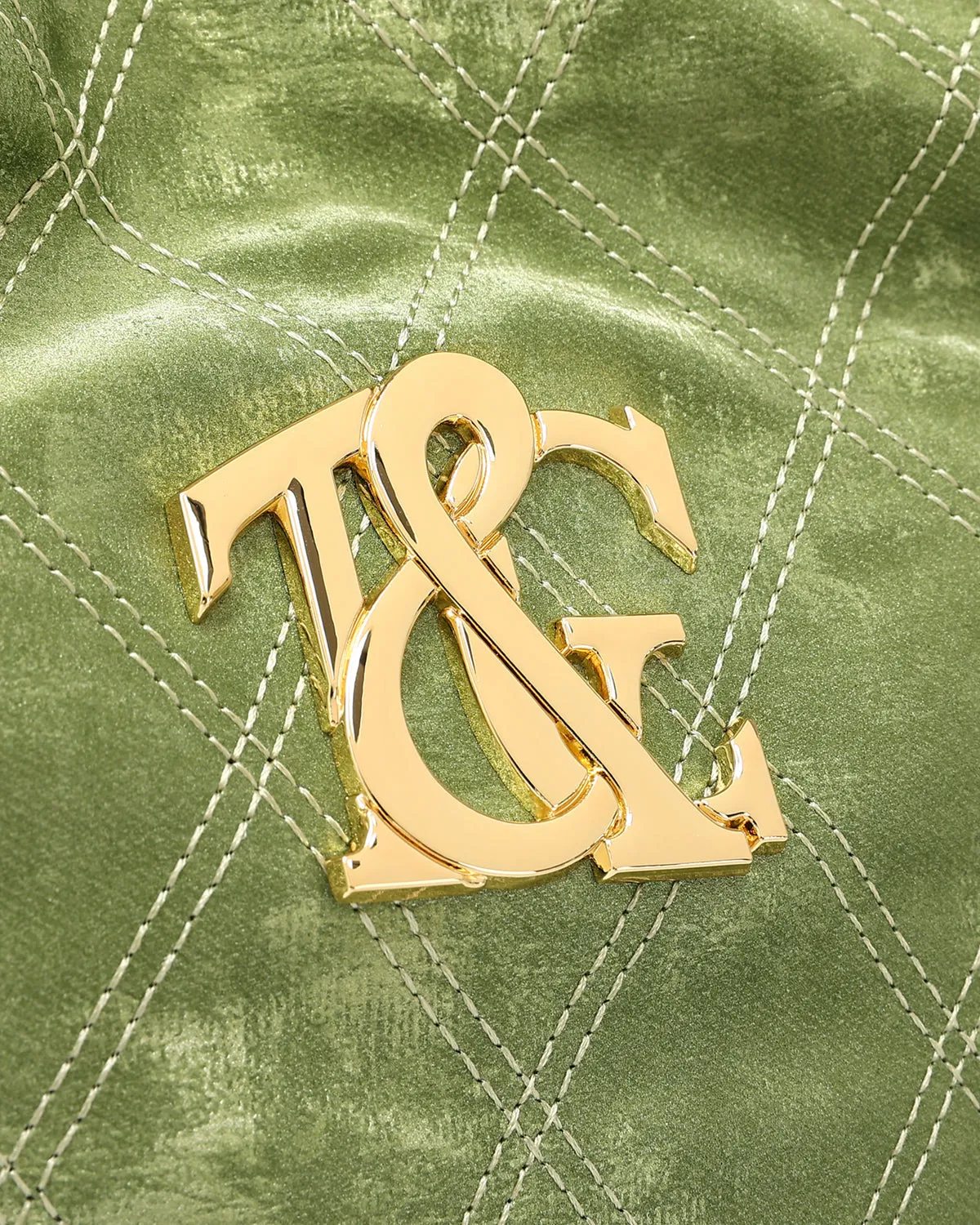 Velvet Evening Bag in Crystal Green