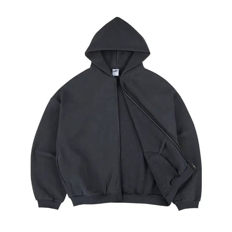 Velvet Hoodie Zipper Jacket