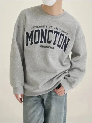 Velvet Printed Crew Neck Sweatshirt
