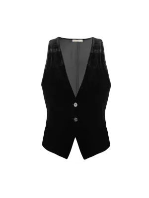 Velvet Vest - Black