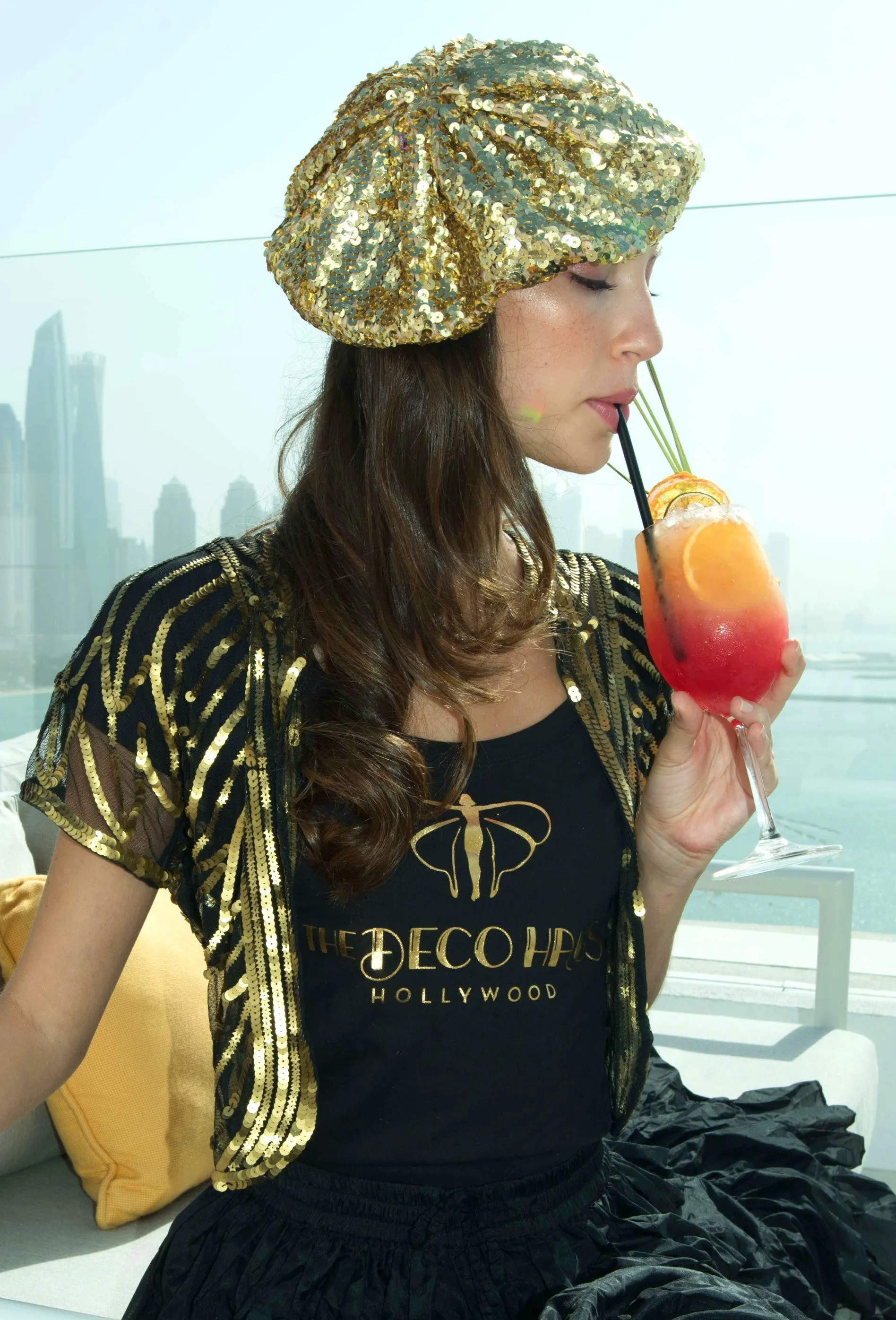Vintage 1970's Luxe Foil Deco Haus Cotton Jersey T-shirt