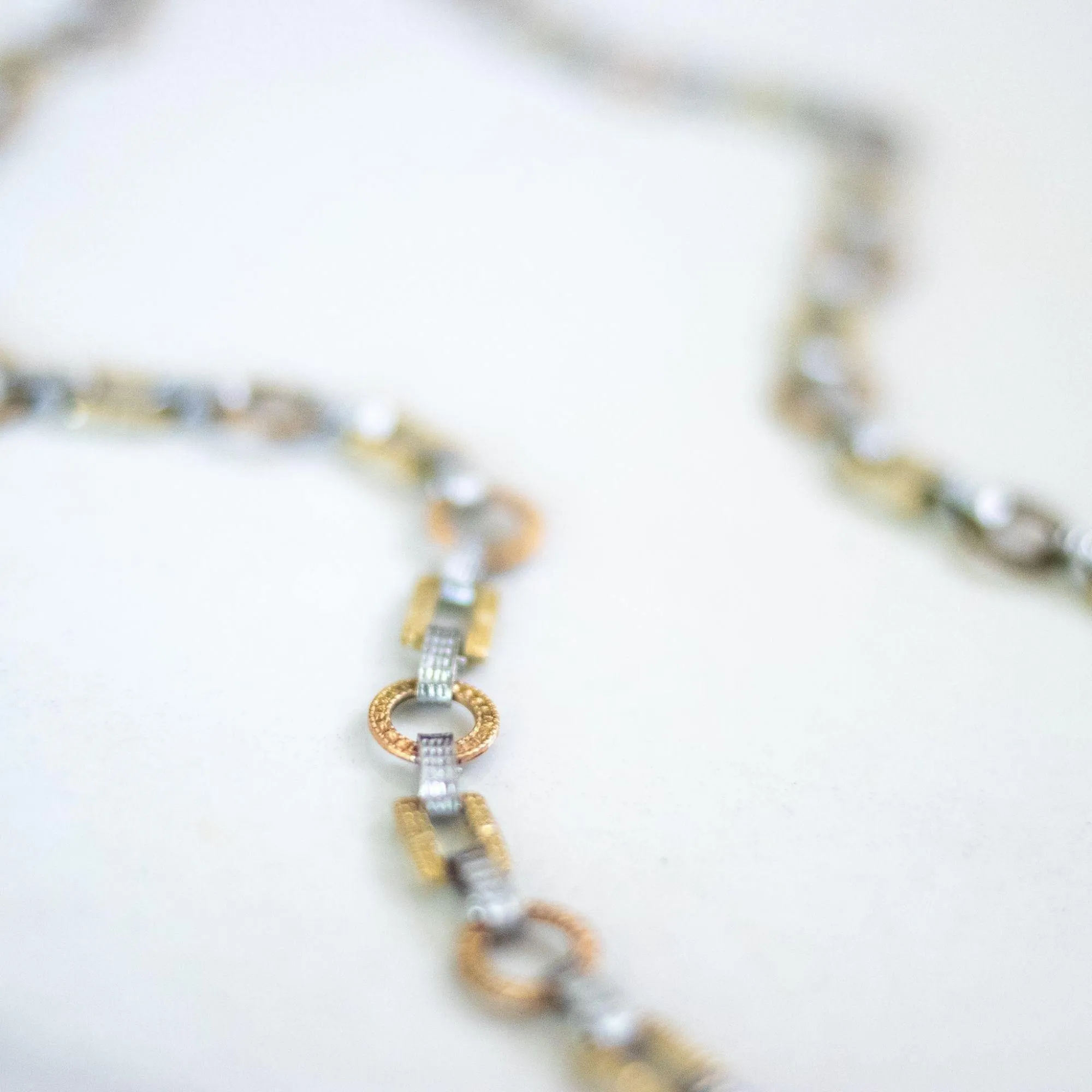 Vintage Art Deco Sterling Silver and Gold Wash Amethyst Crystal Necklace