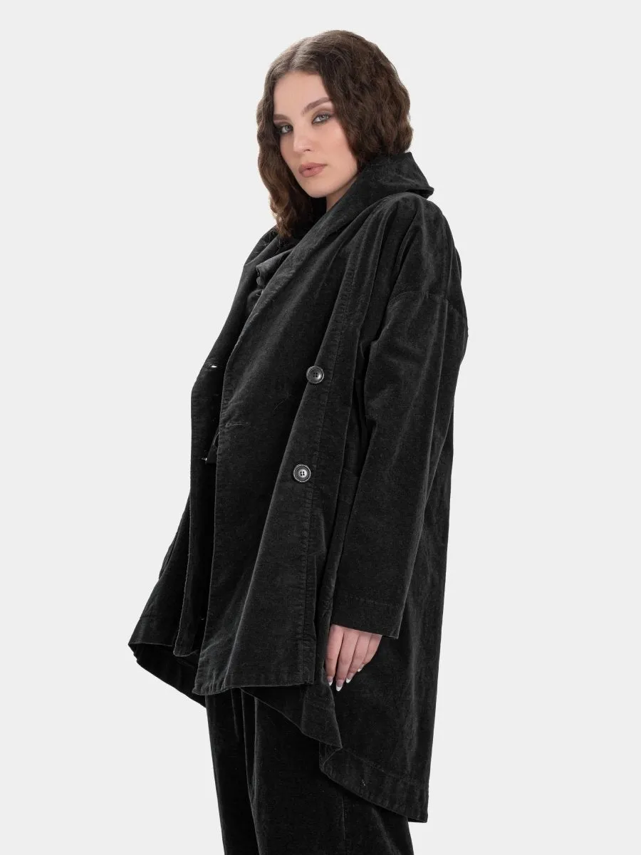 Vintage Look Shawl Collar Coat