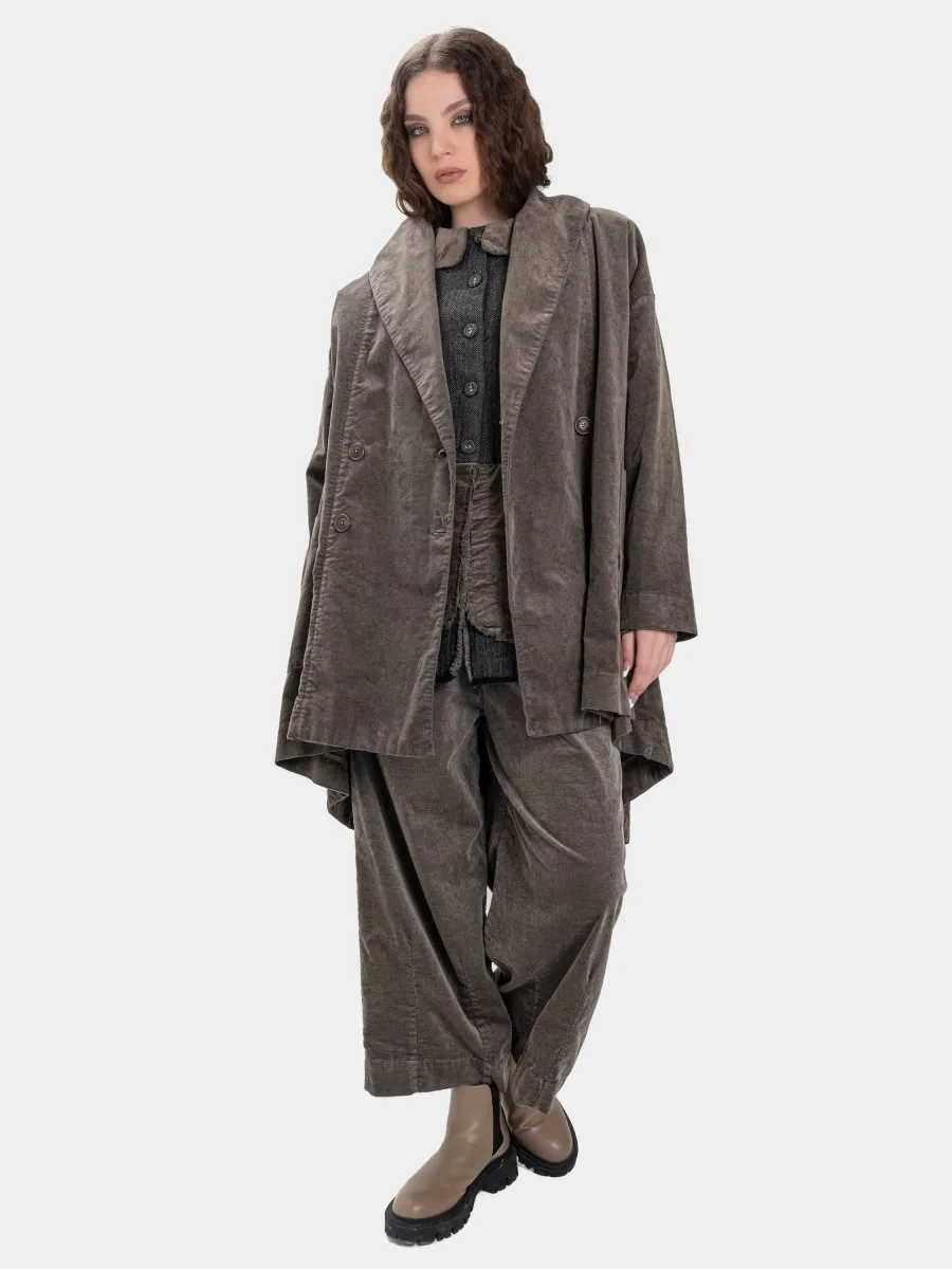 Vintage Look Shawl Collar Coat